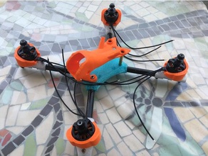 tubo de carbono fpv racer quadcopter r c veículos mini quadro 3d print model - Mito3D