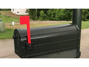 caixa de correio bandeira exterior e jardim 3d print model - Mito3D