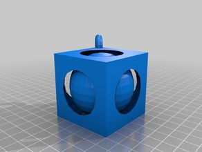 cube sphere keychain keychains 3d print model - Mito3D