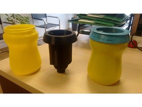 self watering kolakao pot outdoor & garden adapt colacao indoor plant planter reuse 3d print model - Mito3D