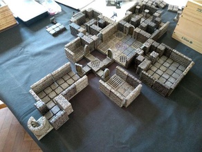 openforge 20 dungeon saga dwarf king's quest - stampa elenco & custom pareti giocattolo accessori di gioco tiles openforge2 3d print model - Mito3D