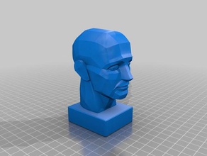 planar-Kopf-Skulptur Skulpturen 3d print model - Mito3D