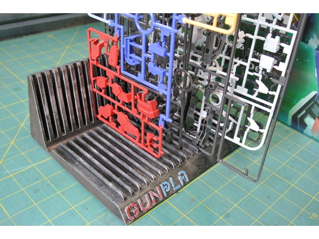 gunpla corredor rack esprúe titular hobby gundam modelo el de plástico bebedero 3D print model - Mito3D