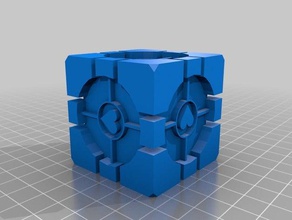 portal companion cube video games 3d print model - Mito3D