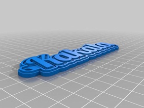 mi personalizados multilínea tag llavero llaveros personalizado 3d print model - Mito3D