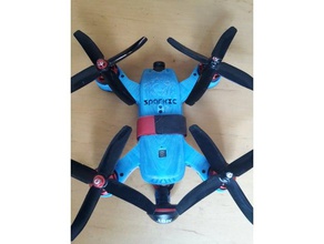 proyecto sparkie v2 r c vehículos dji chispa drone el fpv multicopter multirotor quadcopter las carreras de drones rc 3d print model - Mito3D