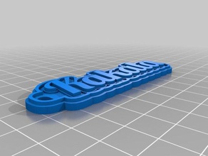 mi personalizados multilínea tag llavero llaveros personalizado 3d print model - Mito3D