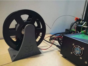 one print - filament holder 3d printer accessories spool tevo tarantula tornado 3d print model - Mito3D