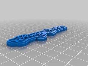 hugo santos marck script keychains customized 3d print model - Mito3D