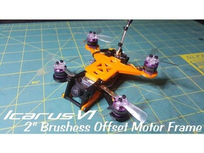 ikarus - fırçasız mikro quadcopter çerçeve ofset r c araçlar 3d print model - Mito3D