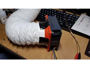 120mm fan 100mm ventilaton tube adapter diy duct 3d print model - Mito3D