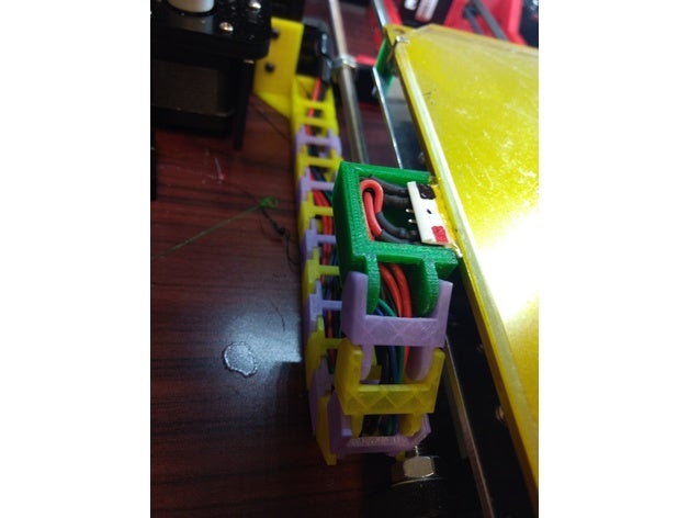 anet a8 eje de cadena cable Impresora 3d las piezas mods gestión cables 3D print model - Mito3D