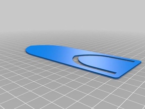 blank bookmark 3d print model - Mito3D