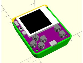 ugame micropython consola de batería nokia bl-5b caso juegos video brazo m0 soporte la lipo retrogaming 3d print model - Mito3D