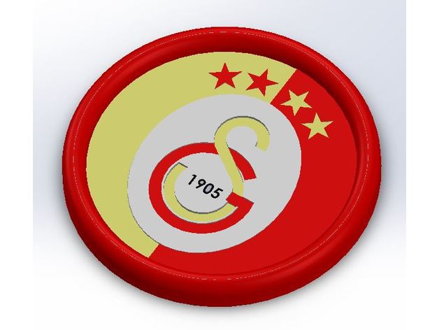 galatasaray untersetzer gadgets coaster gala galaxy yahya 3D print model - Mito3D