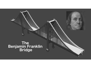 benjamin franklin bridge edifici e strutture ponte new jersey philadelphia 3d print model - Mito3D