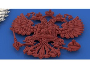 russian coat arms heraldic symbol signs & logos 3d print model - Mito3D