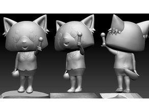 retsuko - sing sculptures 3d print model - Mito3D