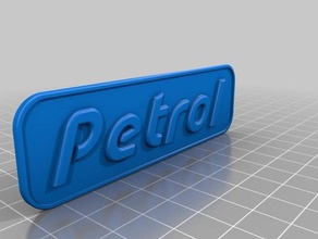 3d petrol label cars automotive logo slash car symbol 3d print model - Mito3D