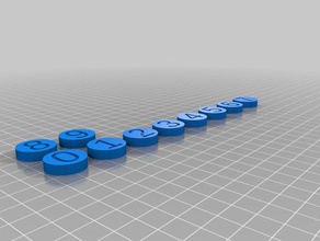 numbered coins & badges 3d print model - Mito3D