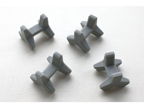 Einweg-block chopstick rest Küche und Esszimmer Ess-Stäbchen Tetrapoden 3d print model - Mito3D