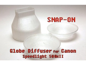 flash diffuser snap domes canon speedlight 580xii camera accessory light photo photography portrait 3d print model - Mito3D