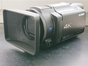 dv cam lens hood 52mm sony fdr-ax33 others camera 3d print model - Mito3D