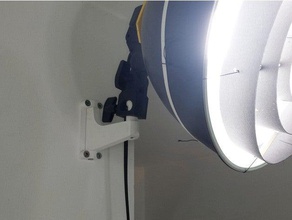 wall mount studio light camera drywall softbox spigot lighting 3d print model - Mito3D