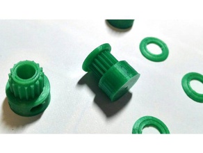 gt2 16t polia dentada 5mm 2mm de eixo duplo parafuso fixação da tampa rebaixada adequado cnc Impressora 3d peças 3d print model - Mito3D