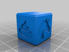 unicorn fate fudge dice rpg 3d print model - Mito3D