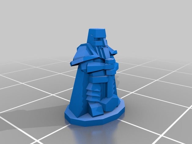 15mm low-poly dwarf d&d dnd pathfinder 3d printing dungeons dragons dwarven sword fighter lord rings lotr low poly miniature npc paladin rpg warrior 3D print model - Mito3D