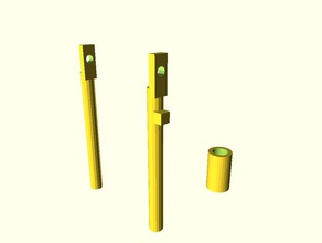 customizable rod elbow connector parts 3d print model - Mito3D
