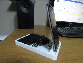 stand phone keys wallet organization 3d print model - Mito3D