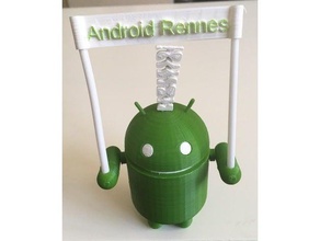 posable android rennes robot signs & logos 3d print model - Mito3D