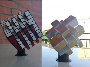 o cubo de rubik stand hobby a decoração suporte desktop organização rubiks cube 3d print model - Mito3D