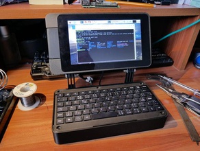pi-libro equipo netbook notebook raspberry pi caso frambuesa de la pantalla táctil 3d print model - Mito3D