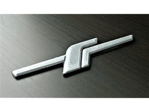 jdm subaru forrester grille badge de l'automobile insigne grill calandre logo 3d print model - Mito3D