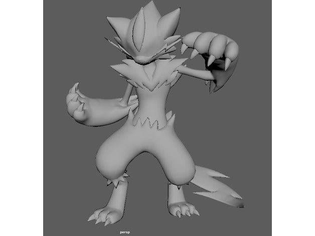 zeraora pokemon le creature figura modello poke figure zerora zorora 3D print model - Mito3D