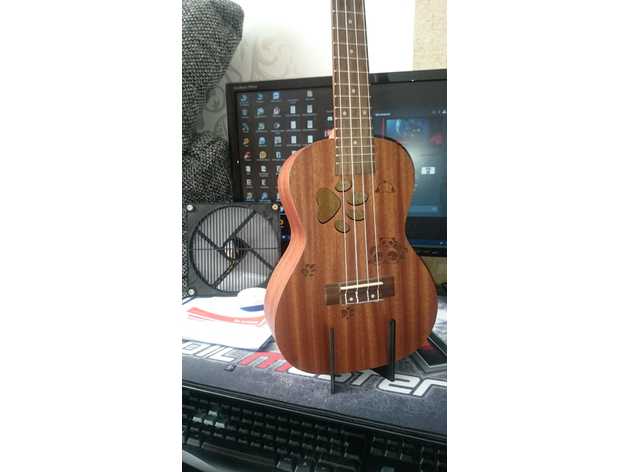 gitarren-ukulele st-nder 3d-drucken gitarre st nder ukulele 3D print model - Mito3D