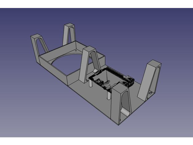 creality cr10 s - placa de base atualizar ventilador 120mm raspberry pi Impressora 3d acessórios da dados cr-10 fã framboesa 3D print model - Mito3D