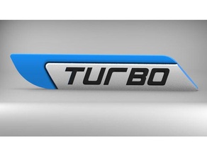 turbo 3d logotipo caminhões carros a indústria automotiva 3dprint anet de carro cartão ender rc pneus caminhão 3d print model - Mito3D