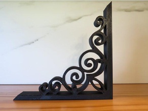 faux cast iron scroll ikea bracket decor ekby shelf 3d print model - Mito3D