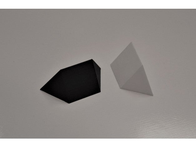 two piece tetrahedron puzzle puzzles 3d desktoy game pyramid toy 3D print model - Mito3D