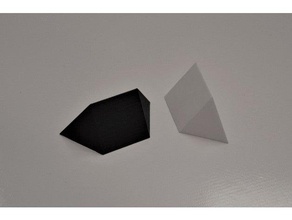 dos piezas tetraedro rompecabezas puzzles Puzzle en 3d desktoy juego la pieza de puzzle pirámide juguete 3d print model - Mito3D