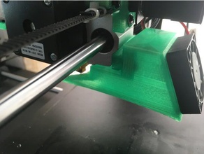 monoprice maker select plus rear mounted fan duct 3d printer parts 3d print model - Mito3D