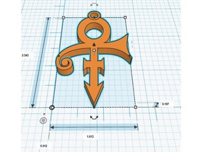 prince-symbol keychain Schlüsselanhänger Auto-Schlüssel Liebe Prinz symbol 3d print model - Mito3D