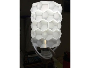 honeycomb lampshade remix vase household lamp 3d print model - Mito3D