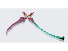 marluxia's scythe props cosplay prop weapon disney kingdom hearts marluxia organization 13 3d print model - Mito3D