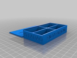 my customized sliding lid box text enzo organization 3d print model - Mito3D