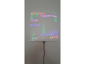 another text clock decor arduino ds3231 textclock wordclock ws2812b 3d print model - Mito3D